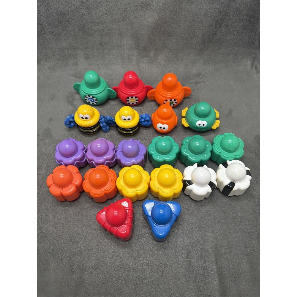 Vintage Fisher Price BEE-BOP BUILDIN Replacement Stacking Blocks Lot